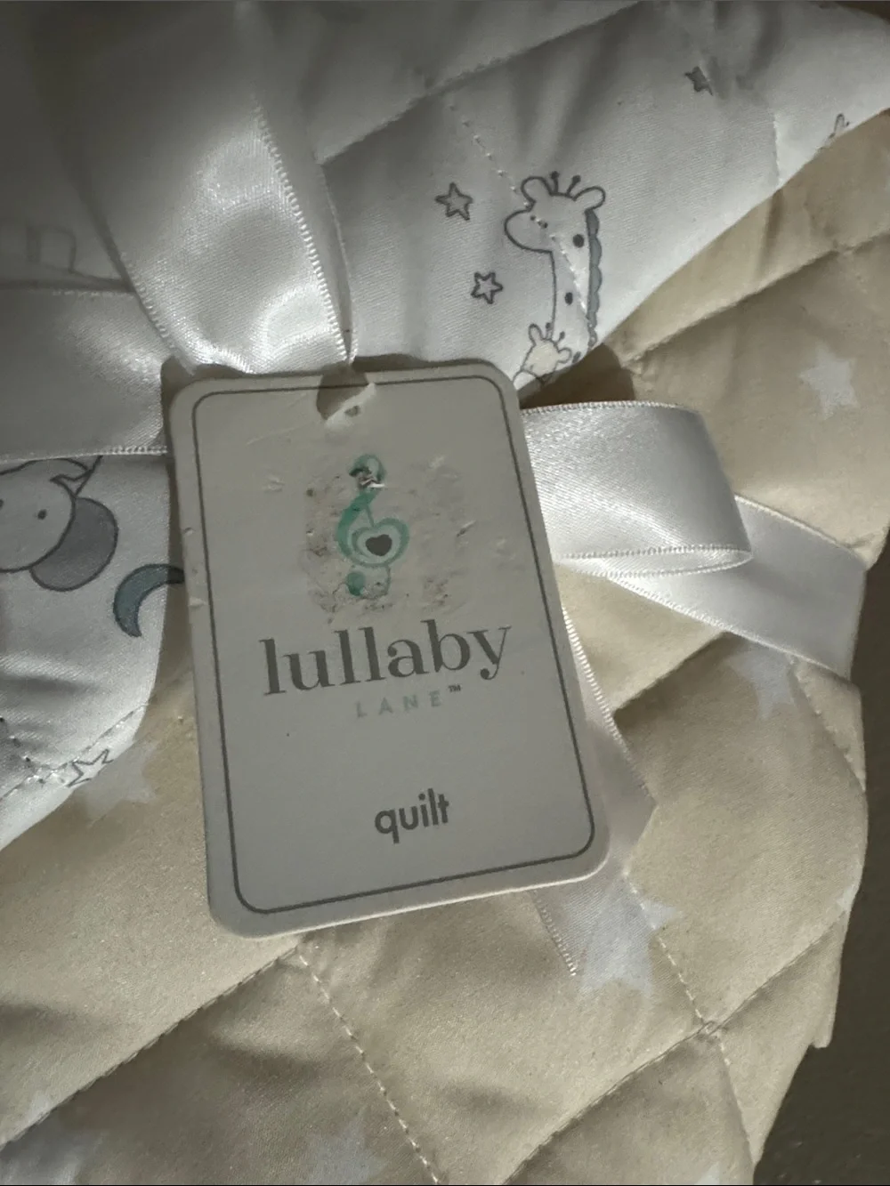 Quilted Baby Quilt - Cream & White